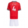 Manchester United Matthijs de Ligt #4 Hjemmedraktsett Barn 2025-26 Kortermet (+ Korte bukser)